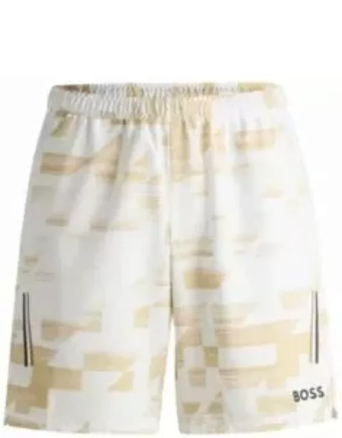 BOSS x Matteo Berrettini water-repellent shorts with logo print- White Men's Short