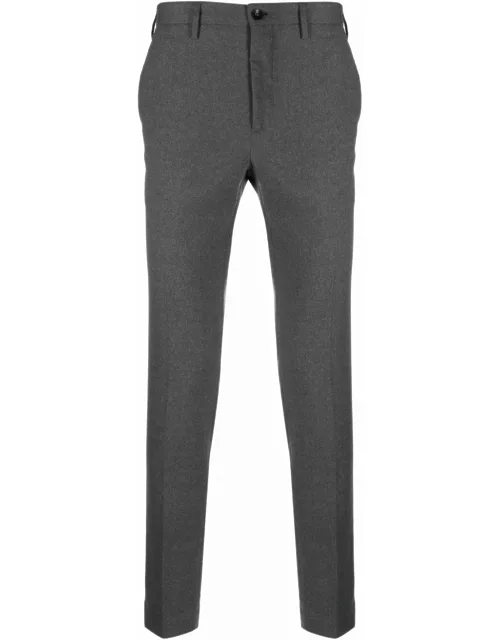 Incotex Dark Grey Wool Blend Trouser