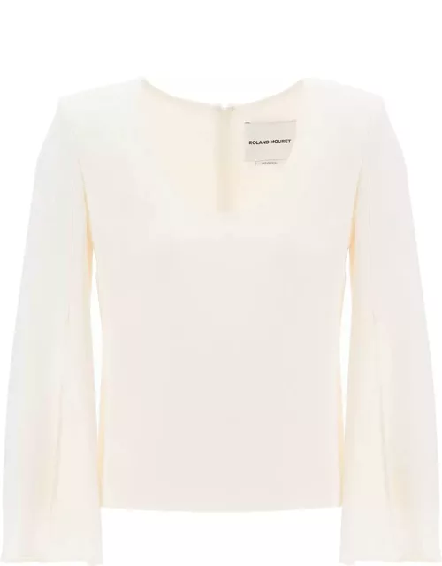 Roland Mouret Cady Top With Flared Sleeve