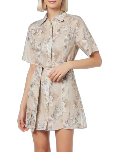 MC2 Saint Barth Woman Flower Linen Dress Hermione