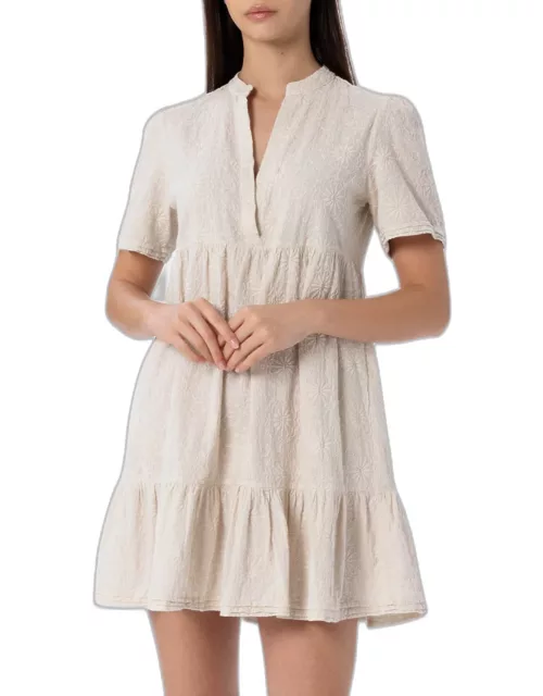 MC2 Saint Barth Woman Sangallo Lace Cotton Short Dress Siara