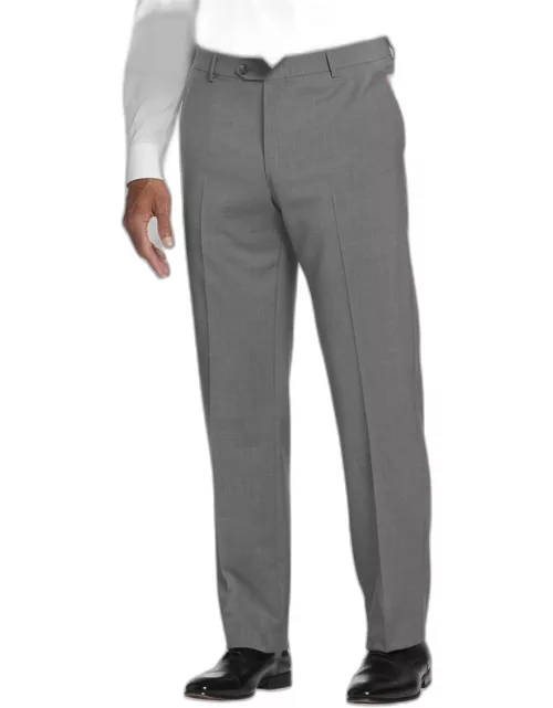 JoS. A. Bank Men's Traveler Collection Tailored Fit Suit Pants, Med Grey, 36x30 - Suit Separate