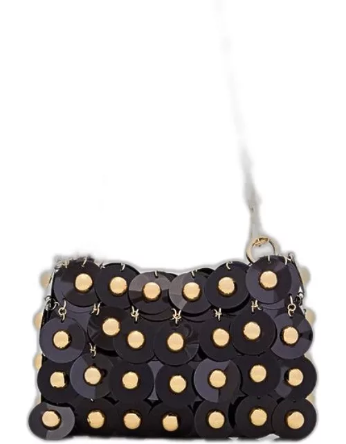 Rabanne Sac A Main Metallic Discs Shoulder Bag Black TU