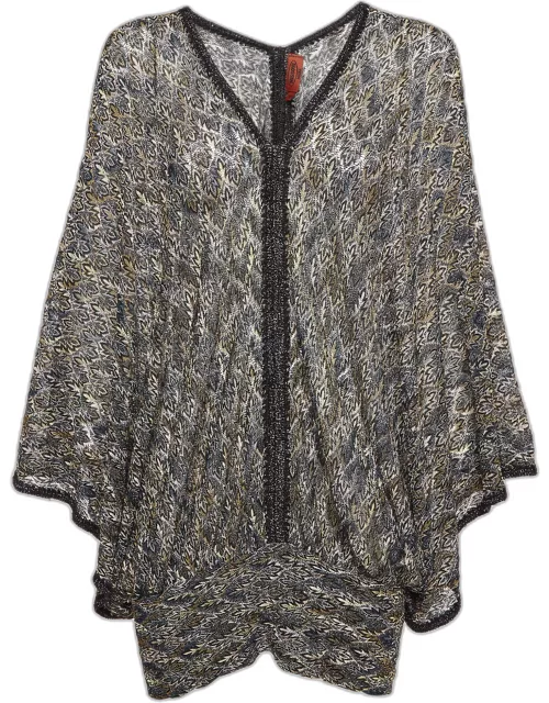 Missoni Mare Green Patterned Lurex Knit Cover-Up Mini Dress