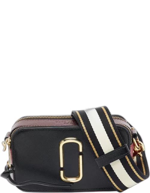 Marc Jacobs Black/Red Patent Leather Snapshot Camera Crossbody Bag