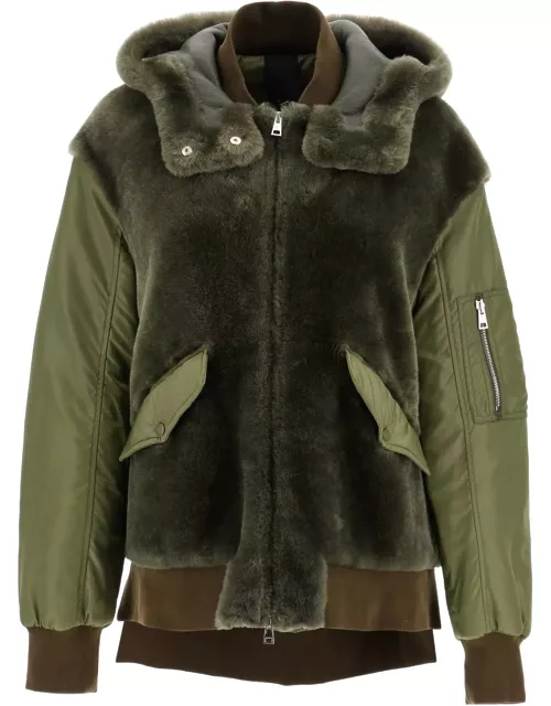 BLANCHA shearling insert jacket with