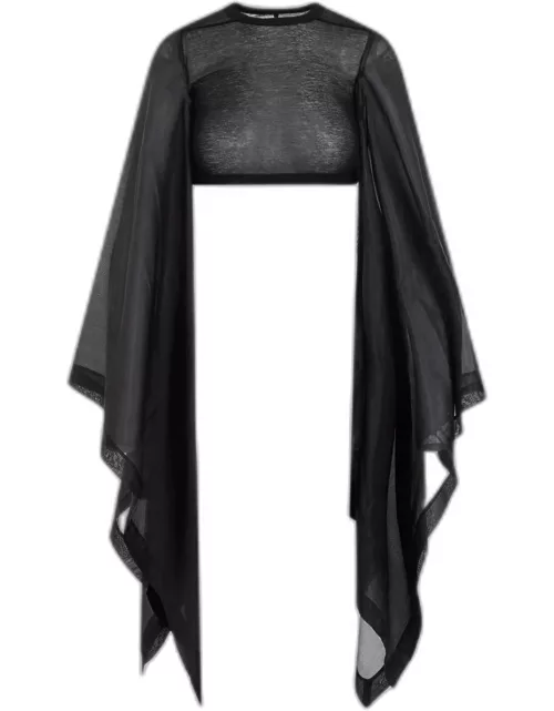 Rick Owens Flag Crop Habotai Top