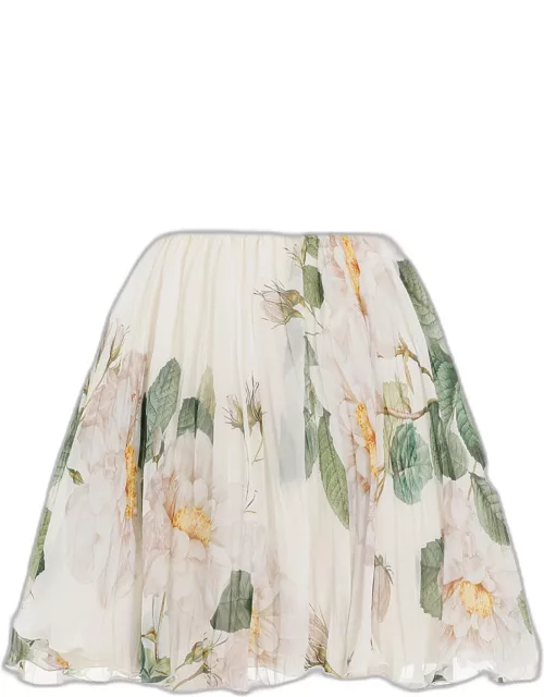 Giambattista Valli Magnolia Print Mini Skirt