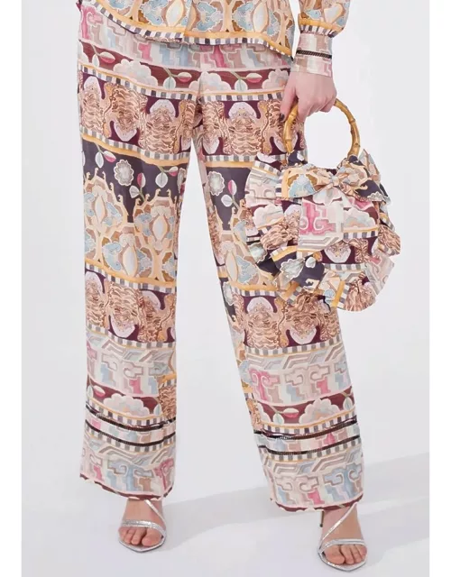 HAYLEY MENZIES Lotus Tiger Pyjama Silk Trousers - Multi