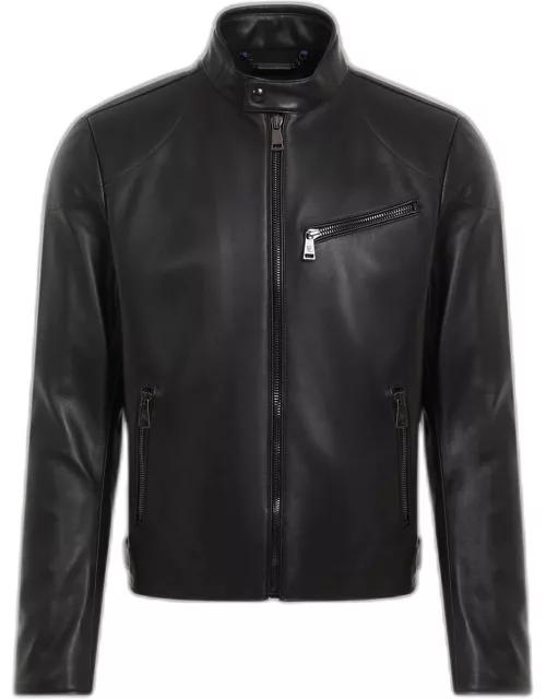 Ralph Lauren Randall Lined Leather Jacket
