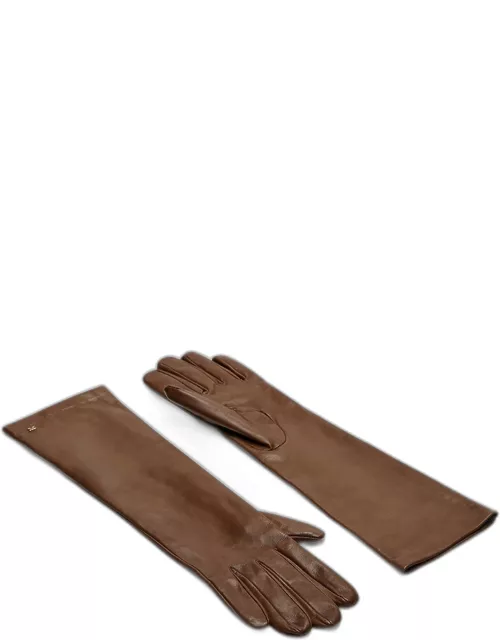 Afidee Brown Lamb Leather Glove