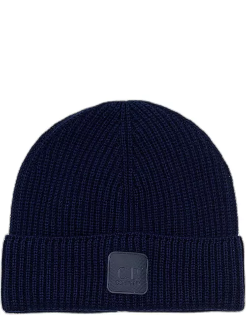 C. P. Company Metropolis Series Extra Fine Merino Wool Logo Beanie