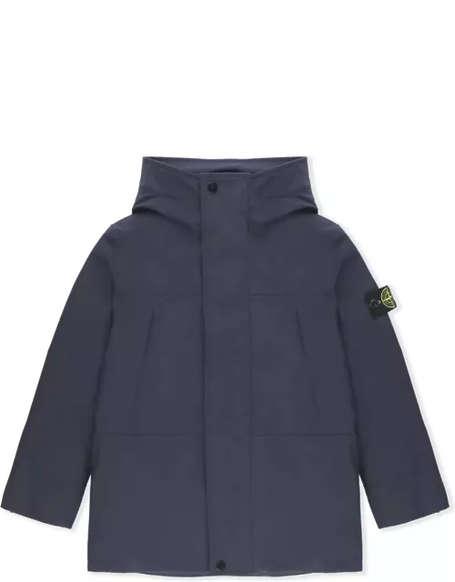 Stone Island Down Jacket With Logo