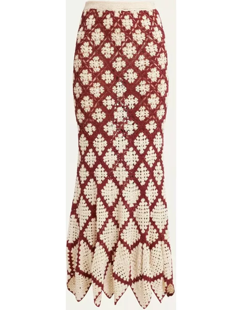 Summer Crochet Pima Cotton Maxi Skirt