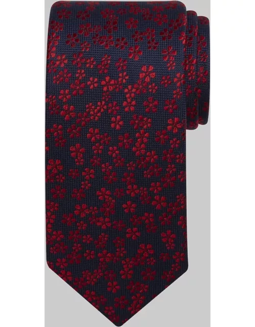 JoS. A. Bank Men's Traveler Collection Modern Floral Tie, Red, One