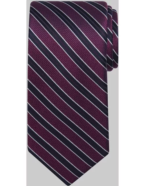 JoS. A. Bank Men's Traveler Collection Barbell Stripe Tie, Fuschia, One