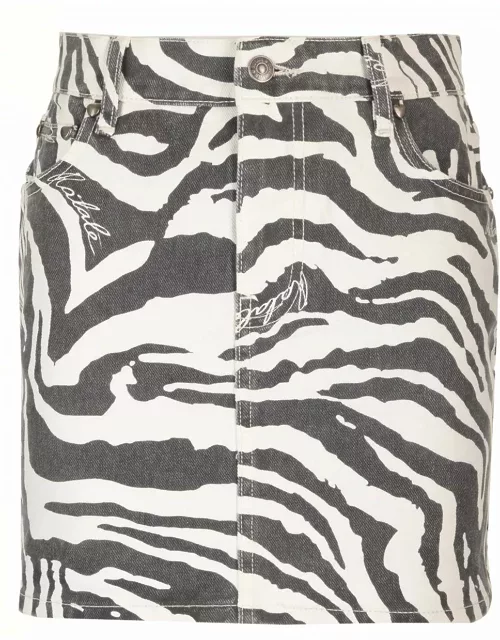 Rotate by Birger Christensen Zebra Mini Skirt