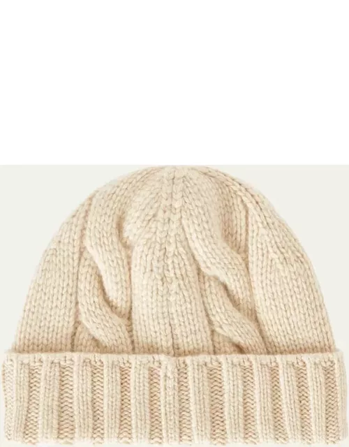Cashmere Cable Knit Beanie