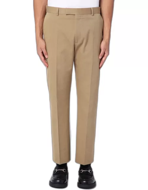 Beige cotton trouser