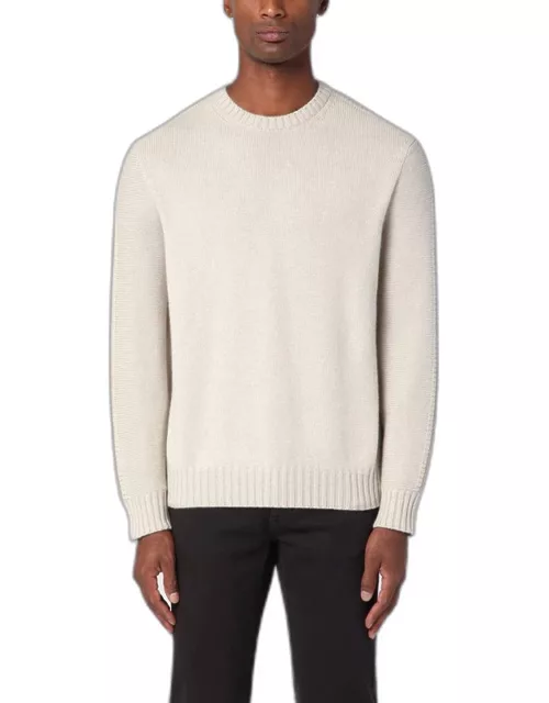 Ivory cashmere crew-neck sweater
