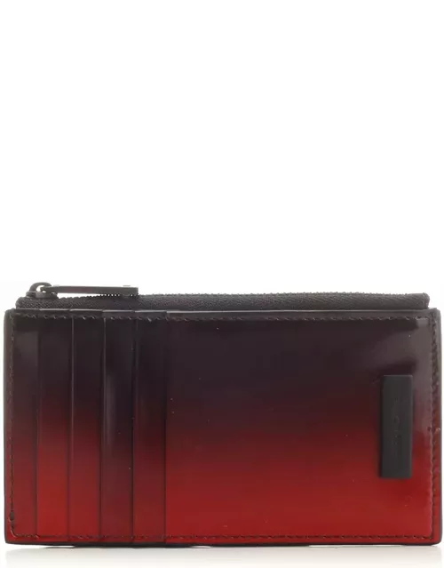 Ferragamo Card Holder In Degrade Leather