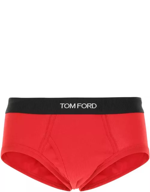 Tom Ford Red Stretch Cotton Brief
