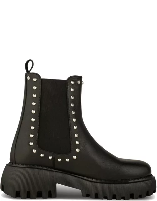 SHOE THE BEAR Posey Stud Leather Chelsea Boots - Black