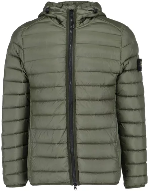 Stone Island Logo Hooded Down Jacket