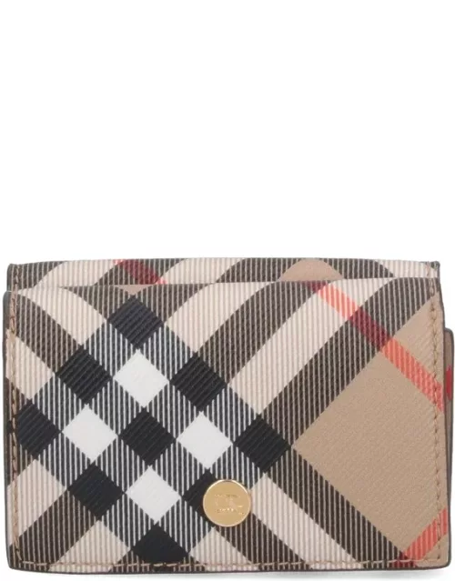 Burberry Compact "Check" Fold Wallet