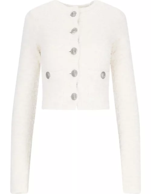 Balenciaga Button Crop Cardigan
