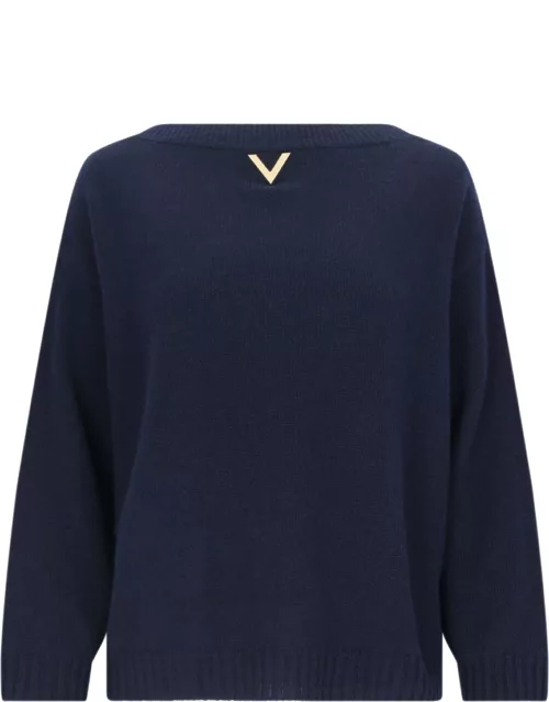 Valentino "V Detail" Logo Sweater