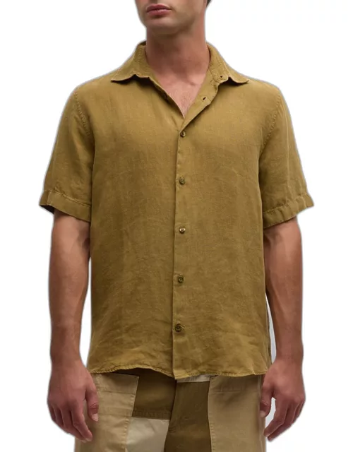 Men's Castro Linen Short-Sleeve Shirt