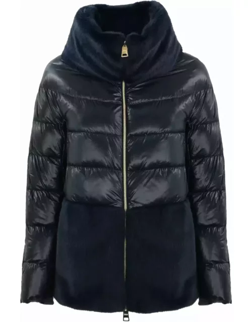 Herno Down Jacket With Ecological Fur