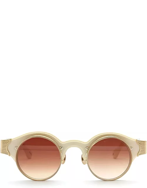 Matsuda 10605h - Brushed Gold / Milk White Sunglasse