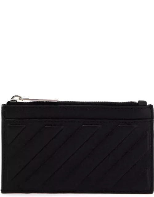 Off-White Leather Diag Card Holder