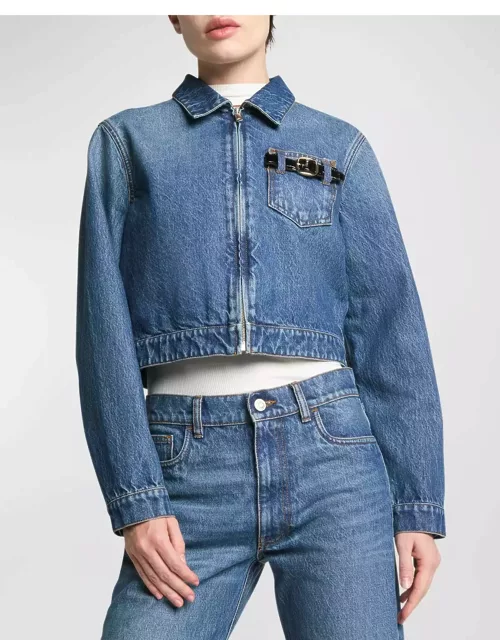 Denim Crop Workwear Jacket