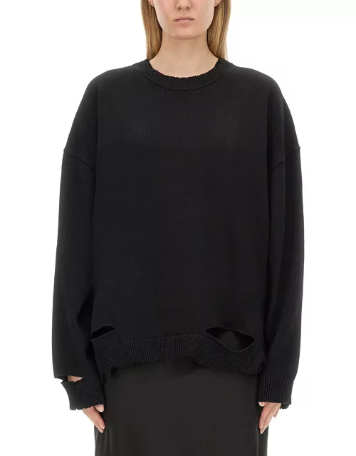 helmut lang distressed sweater