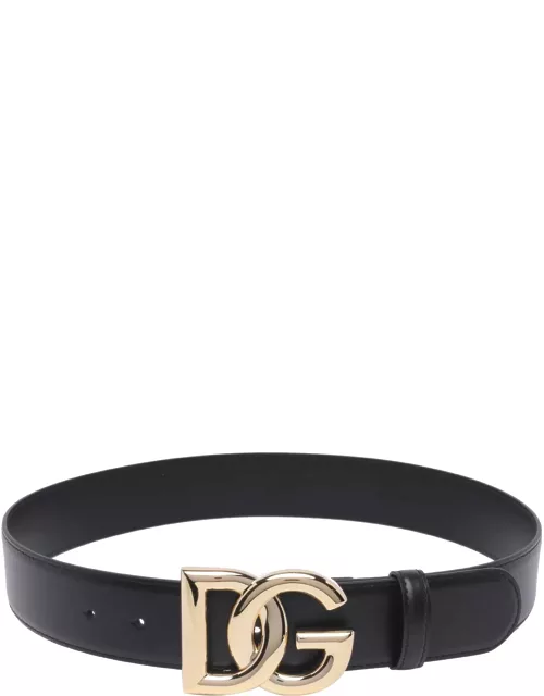 Dolce & Gabbana Dg Logo Leather Belt