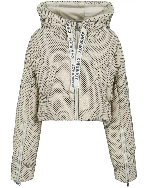 Khrisjoy Crystal Embellished Quilted Zip-up Jacket