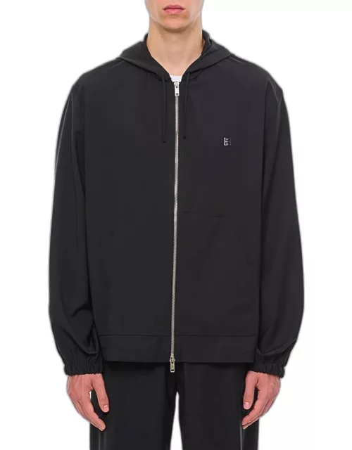 Givenchy Zipped Wool Hoodie Black