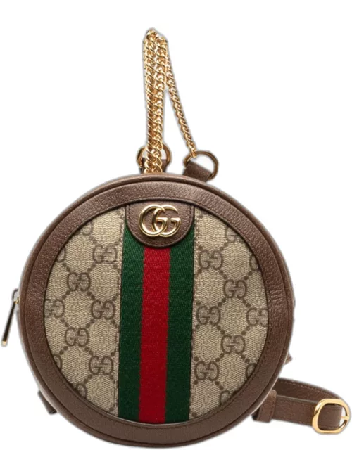 Gucci Beige GG Supreme Canvas Mini Ophidia Backpack