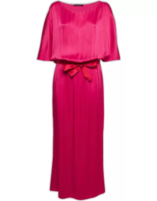 CH Carolina Herrera Pink Belted Maxi Dress