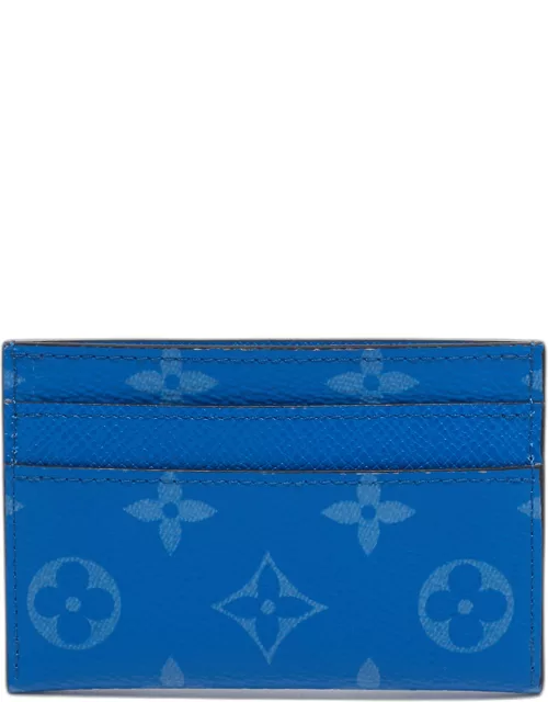 Louis Vuitton Agave Blue Monogram Canvas Porte Cartes Double Card Holder
