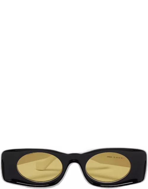 Loewe Black/White LW400331 Paula's Ibiza Oval Sunglasse