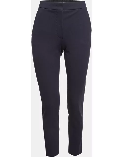Max Mara Navy Blue Stretch Crepe Formal Trousers