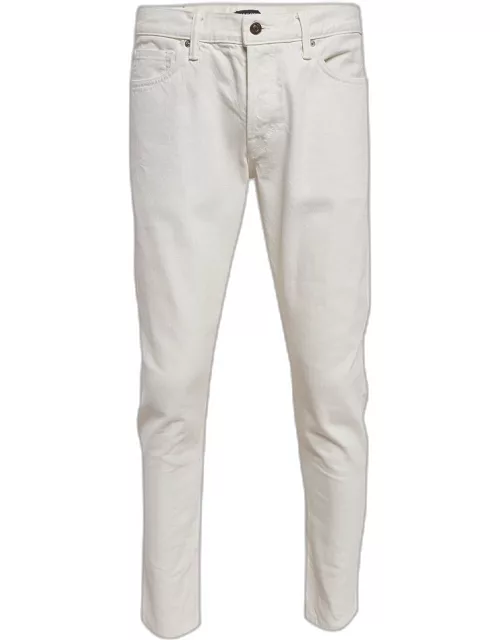 Tom Ford White Denim Straight Leg Jeans L Waist 34"