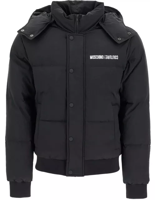 MOSCHINO high-neck down jacket with hood