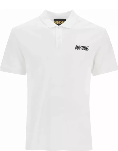 MOSCHINO polo shirt with embroidered logo