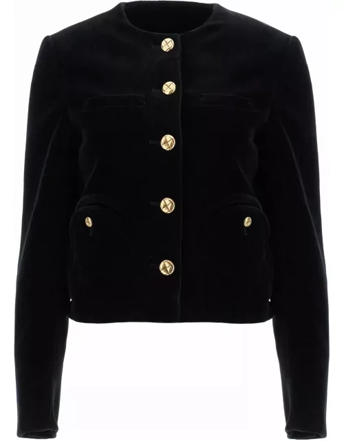 BLAZE MILANO cotton velvet bolero jacket in