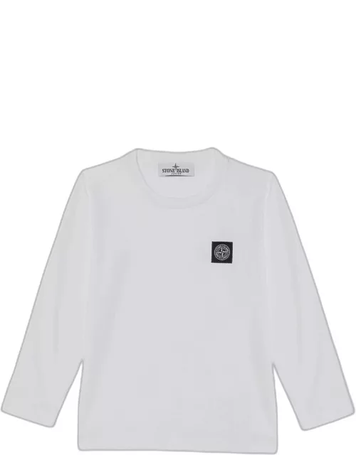 Long-sleeved white T-shirt